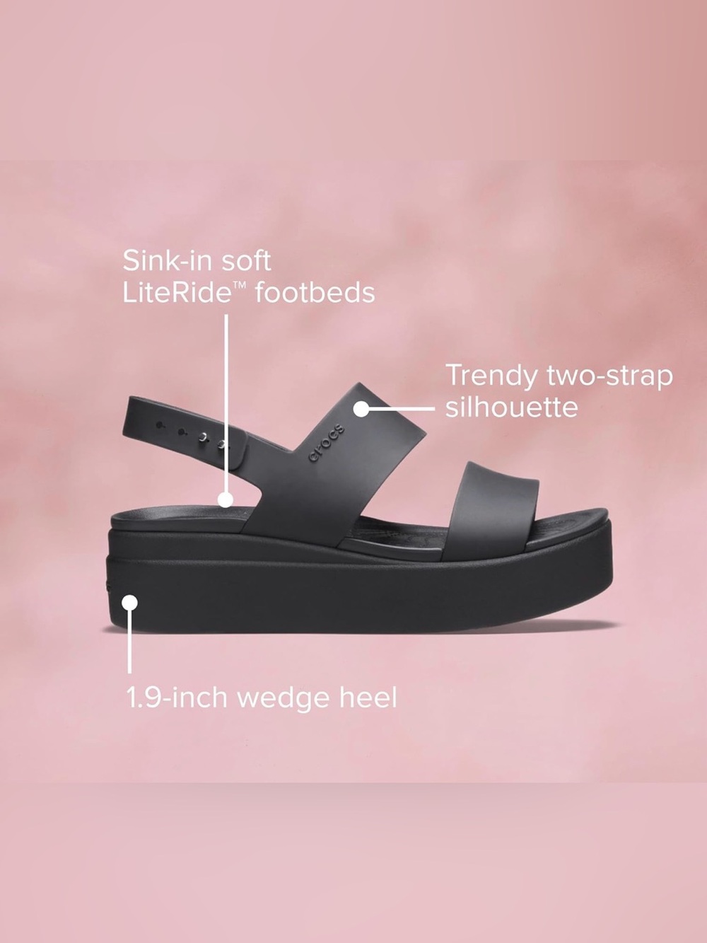NWT Brooklyn Low Wedge Crocs Women’s Size 9 - Picture 2 of 10